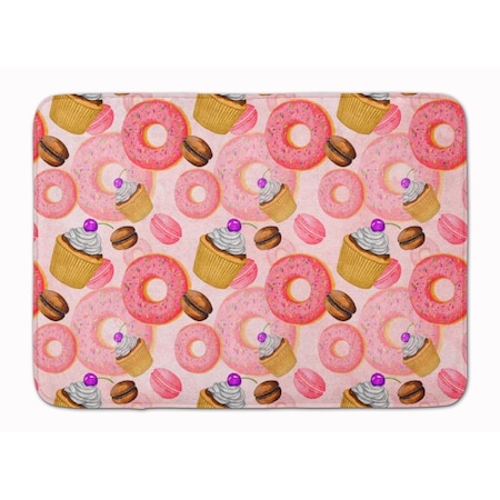 Carolines Treasures Watercolor Sweet Pastries Machine Washable Memory Foam Mat BB7562RUG